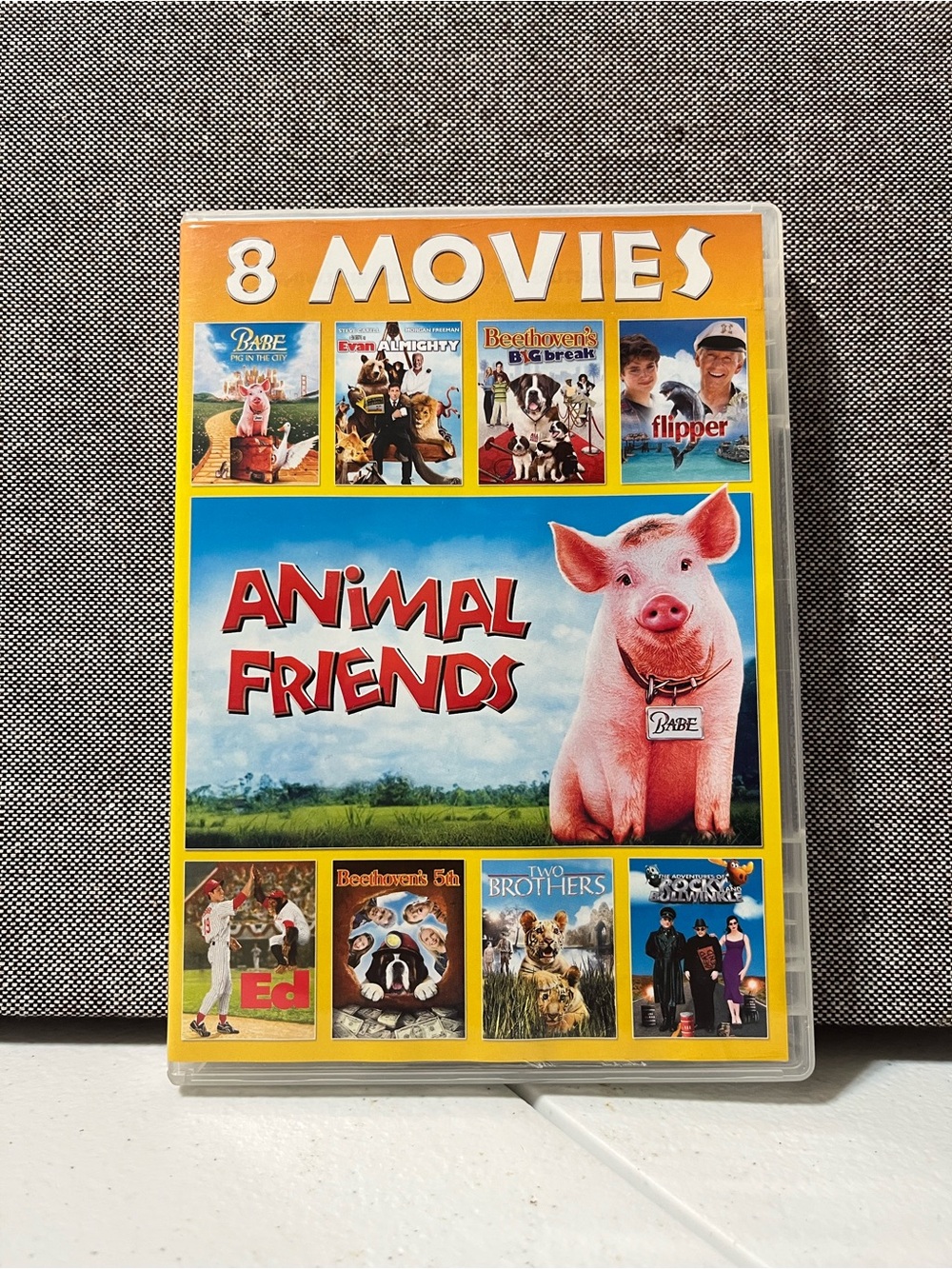 Animal Friends 8- Movies DVD New Babe Evan Almighty Beethoven Flipper Bullwinkle